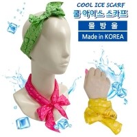 국산 물방울 아이스 쿨스카프-칼라인쇄