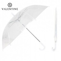 발렌타인  POE 60*8 자동 FRP 투명무지 우산