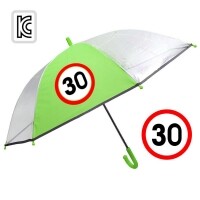 키르히탁 55 어린이 속도제한 반사띠 안전발광우산 (초록)