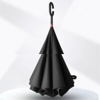 거꾸로 수동 C자형 블랙 장우산-품절