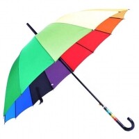55폰지 무지개우산 곡자손잡이 우산